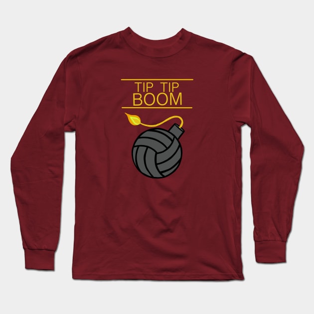 Tip Tip Boom Volleyball Shirt Long Sleeve T-Shirt by SpringBird